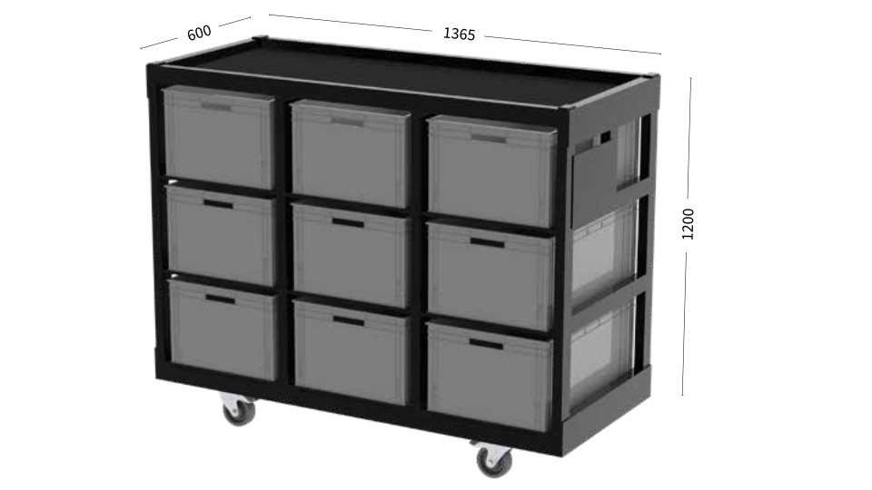 Crate-Dolly Aufbewahrung für Kisten Bühnenbau von sixty82 - im Vertrieb bei avenion