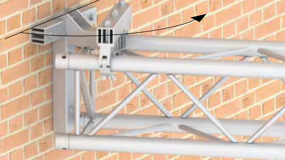 Technische Darstellung zur Anbringung des Wall-Adapter82 von sixty82 - im Vertrieb bei avenion